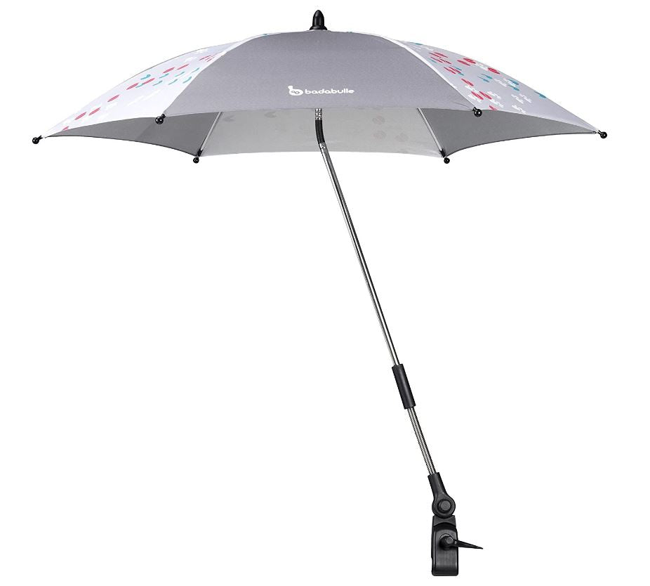 Umbrelă pentru cărucior cu protecție UPF 50+ gri