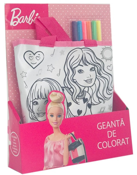 Чанта За Оцветяване Барби С 6 Измиващи Се Флумастери 22Х28Х5
