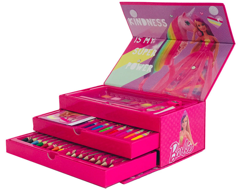 Триетажно Куфарче Барби За Оцветяване С Всичко Необходимо За Оцветяване