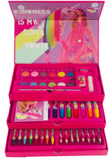 Триетажно Куфарче Барби За Оцветяване С Всичко Необходимо За Оцветяване