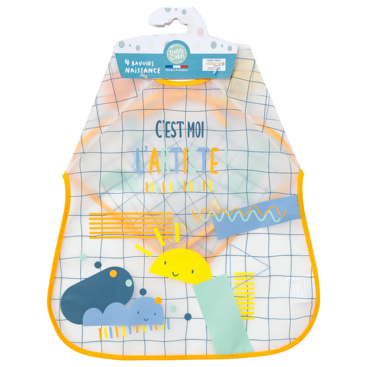 Bavetă impermeabilă cu mâneci de protecție solară Babycalin