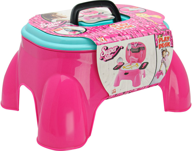 2 В 1 Игрална Маса И Столче С Дръжка Фризьорски Салон 27X19X39