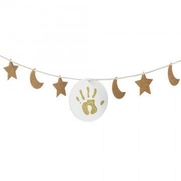 Baby Art Златист Гирлянд С Отпечатък С Боички --- BebeMama