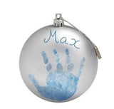 Baby Art Отпечатък - Baby Art Christmas Ball (Коледна Топка) Сребриста (Silver Mat+Purple) --- BebeMama