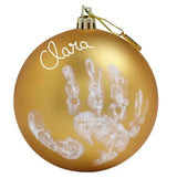 Baby Art Christmas Ball - Коледна Топка Gold Mat + Бял --- BebeMama