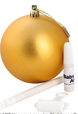 Baby Art Christmas Ball - Коледна Топка Gold Mat + Бял --- BebeMama