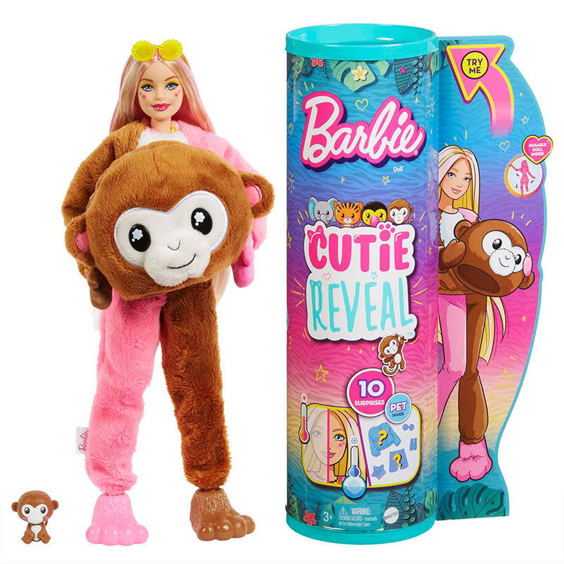 Barbie Cutie Reveal Кукла С Костюм Jungle Monkey --- BebeMama