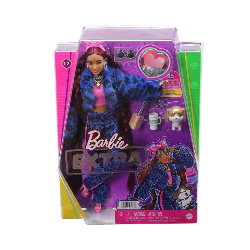 Barbie Extra Кукла Син Leopard Track Suit --- BebeMama