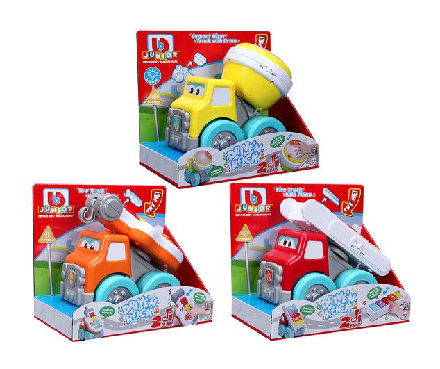 Bburago Junior - Drive 'N Rock Строителен Камион С Батерии, Асортимент --- BebeMama