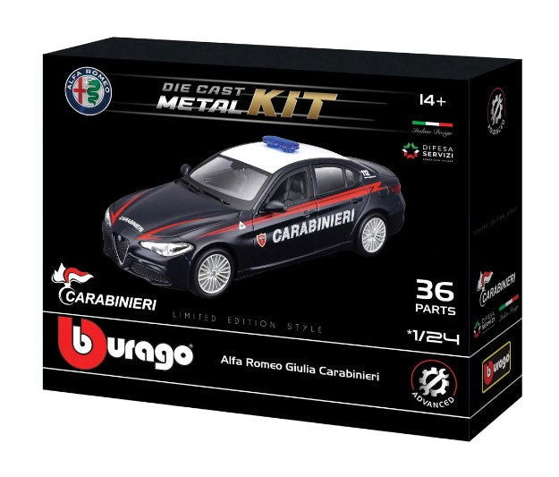 Bburago Kit - Комплект За Сглобяване 1:24 - Alfa Romeo Giulia Carabinieri --- BebeMama