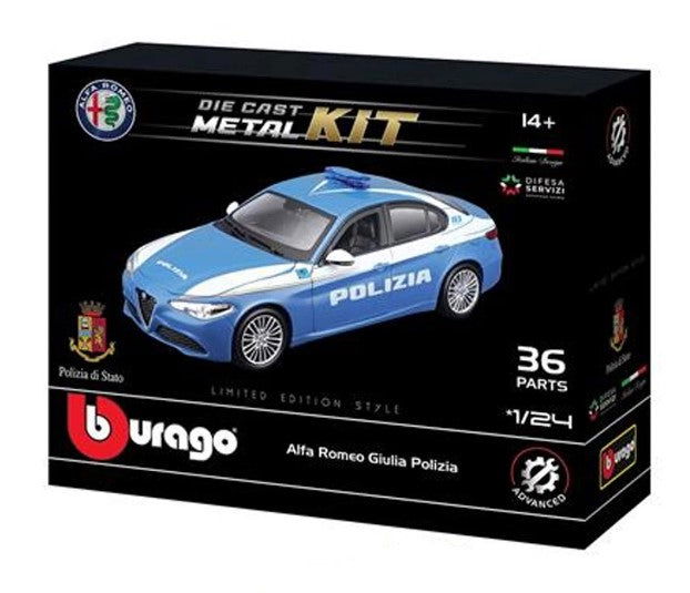 Bburago Kit - Комплект За Сглобяване 1:24 - Alfa Romeo Giulia Polizia --- BebeMama