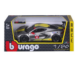 Bburago Race - Модел На Кола 1:24 - Chevrolet Corvette C8 R --- BebeMama