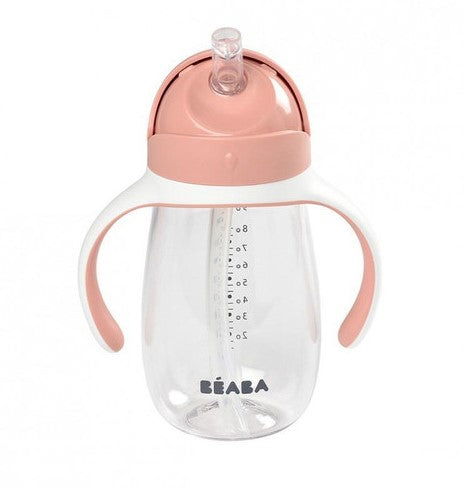 Beaba Неразливаща Чашка Със Сламка 300 Мл - Old Pink --- BebeMama