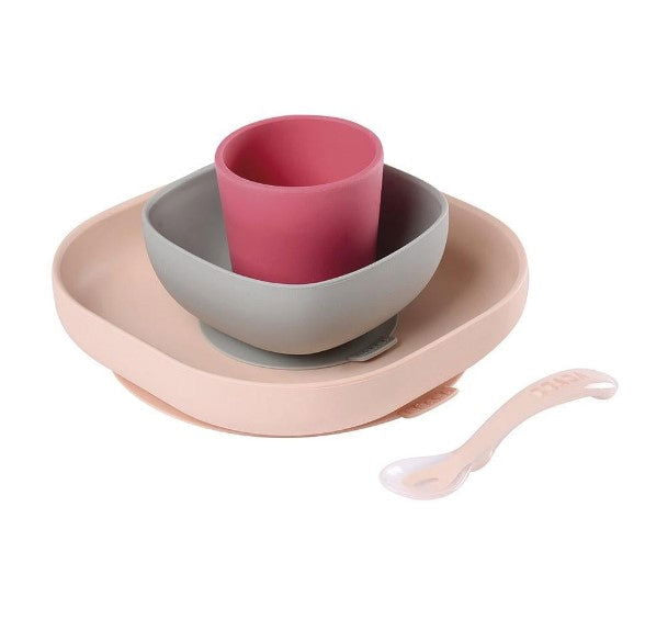 Beaba Комплект За Хранене 4 Части Розов --- BebeMama