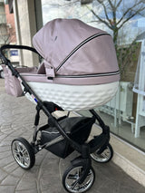 Adbor-Бебешка Количка 3В1 Avenue 3D: Розов/Бял --- BebeMama