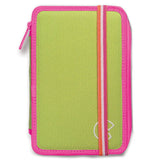 Corvina Fluo Несесер С 3 Ципа Пълен Зелен/Розов --- BebeMama