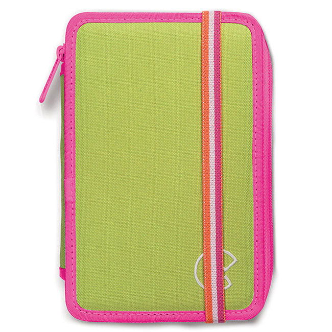 Corvina Fluo Несесер С 3 Ципа Пълен Зелен/Розов --- BebeMama