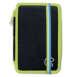 Corvina Fluo Несесер С 3 Ципа Пълен Черен/Зелен --- BebeMama