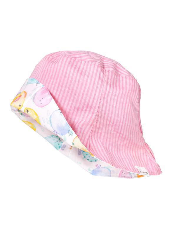 Maximo Лятна Шапка Две Лица Розова/Риба Балон Upf50+ 6439 - 49 /18-24Мес./ --- BebeMama