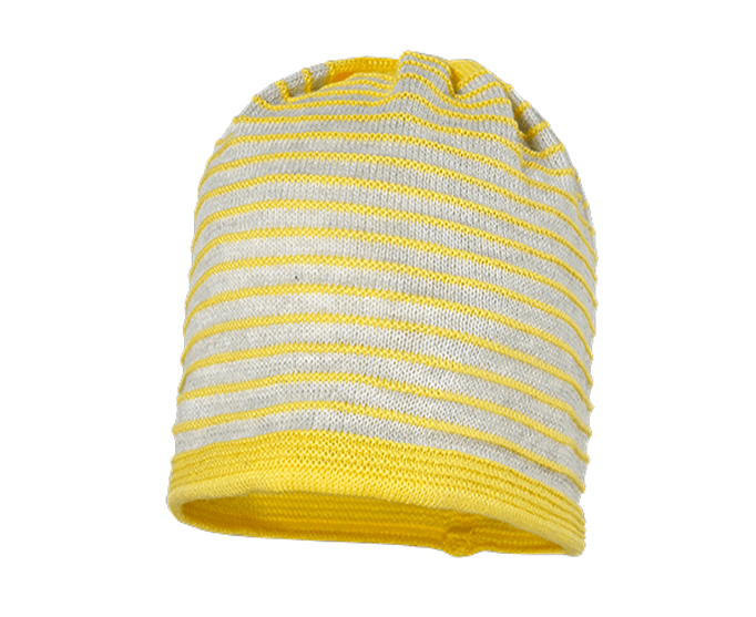 Maximo Шапка Плетена Жълта/Сива - 45 /9-12 Мес./ --- BebeMama