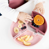 Minikoioi Puzzle Силиконова Чиния С Вакуум - 3 Части - Син/Зелен --- BebeMama