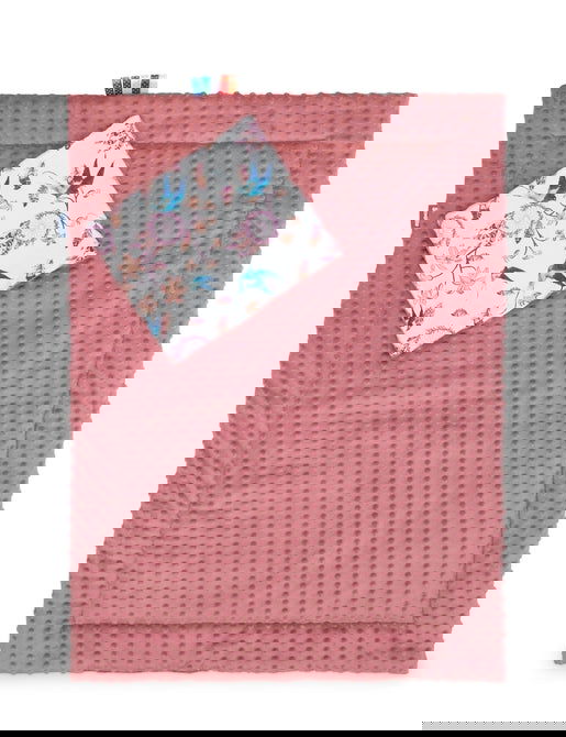 Minky Комплект – Птици/Ретро Розово --- BebeMama