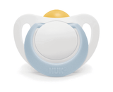 Nuk Биберон Залъгалка Каучук 0-6Мес. 1Бр. Star + Box - Бяло/Синьо --- BebeMama