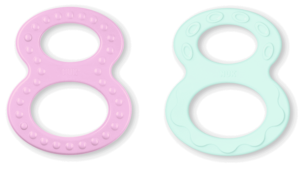 Nuk Чесалки Цветни Осморки 0+ Мес. - Розов/Зелен --- BebeMama