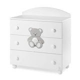 Peluche Grey Скрин 3Ч. Como Бял/Сив --- BebeMama