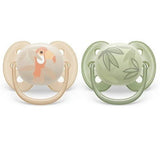 Philips Avent Залъгалки - Ultra Soft + Стерил. Кутия (0-6М) Тукан/Листа --- BebeMama