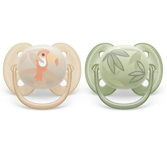 Philips Avent Залъгалки - Ultra Soft + Стерил. Кутия (0-6М) Тукан/Листа --- BebeMama
