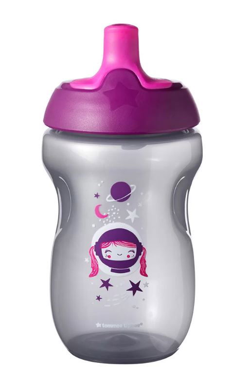 Tommee Tippee Неразливаща Се Чаша Със Спортен Накрайник 300 Мл Космос/Момиче --- BebeMama