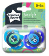 Tommee Tippee Ортодонтични Залъгалки - Fun Style 0-6М (2 Бр./Оп) Котка/Куче --- BebeMama