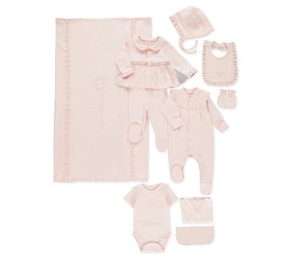 Bebetto-Комплект За Изписване 10 Части Sweet Ballerins Z908P Момиче Розов 0-3 М. --- BebeMama