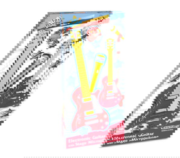 Bontempi - Електронна Рок Китара И Микрофон Със Стойка --- BebeMama