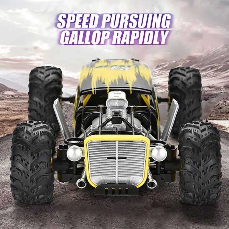 Детска Кола 4Х4 За Каскади С Rc Управление 1:12, Жълта