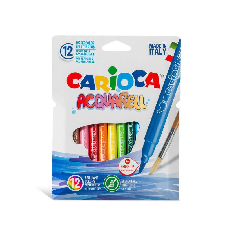 Carioca Aquarell Флумастери Акварелни 12Бр --- BebeMama