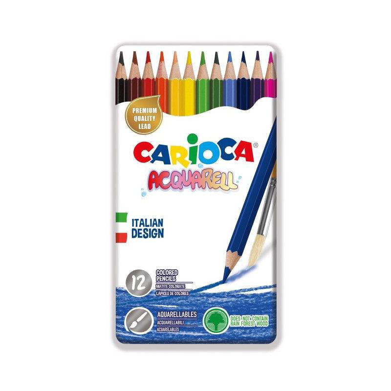 Carioca Aquarell Цветни Акварелни Моливи 12Бр --- BebeMama