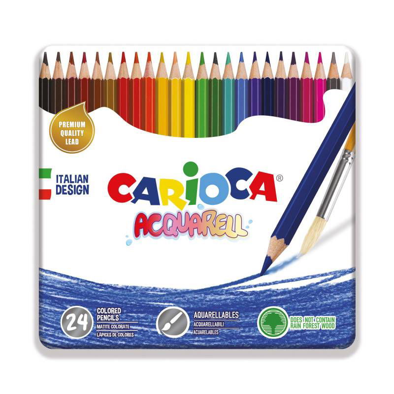Carioca Aquarell Aкварелни Моливи В Кутия 24Бр --- BebeMama