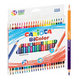 Carioca Bi-Color Двуцветни Моливи 24Бр 48 Цвята --- BebeMama