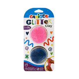 Carioca Glitter Бестящ Моделин 2X20Г Розов-Син --- BebeMama