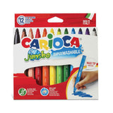 Carioca Jumbo Флумастери 12 Цвята --- BebeMama