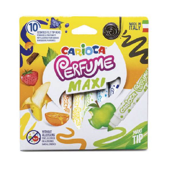 Carioca Maxi Флумастери С Печати Ароматни 10Бр. --- BebeMama