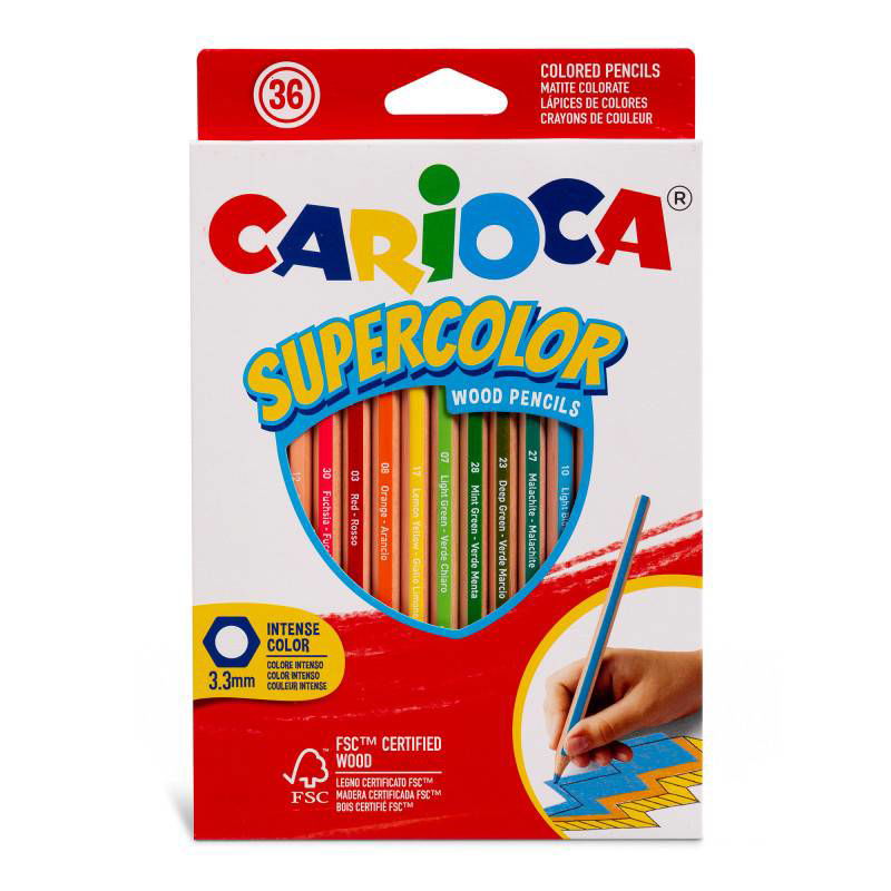 Carioca Supercolor Цветни Моливи 36 Цвята --- BebeMama