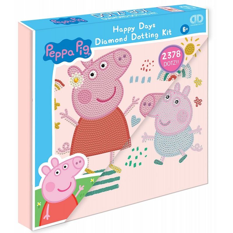 Diamond Dotz Peppa Pig Happy Days gyémántfestmény kerettel