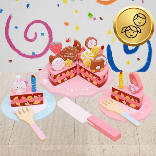 Детски Дървен Чаен Сервиз Торта Smartbaby