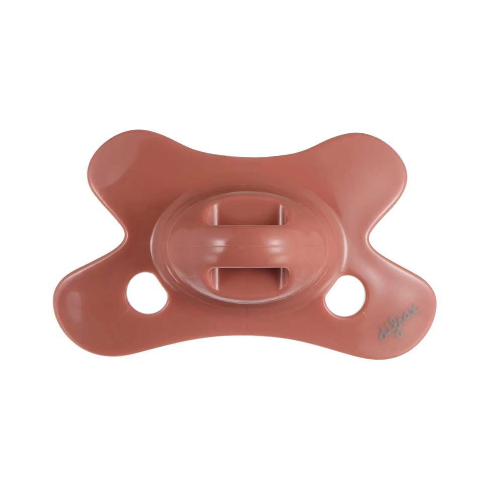 Difrax Dental Pacifier Pure Ортодонтична Залъгалка За Бебе 0-6 М - Brick --- BebeMama