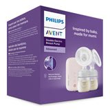 Двойна Електрическа Помпа Natural Motion Advanced Scf397 31 С 5 Бр. Торбички За Кърма Philips Avent
