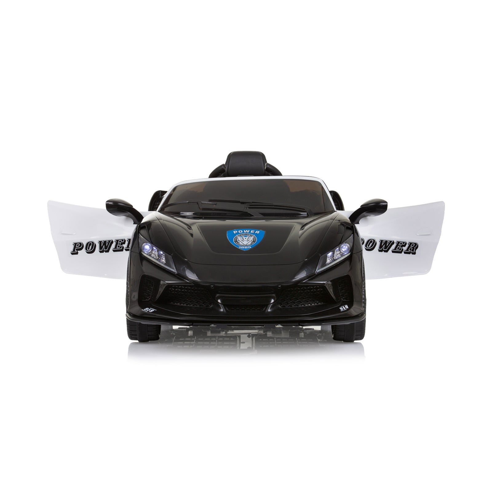 Eлектрическа Кола "Полиция" Черна --- BebeMama