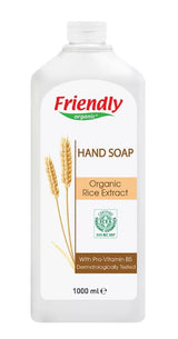 Натурален Сапун За Ръце С Екстракт От Органичен Ориз 1000 Мл - Козметика И Здраве - Friendly Organic - BebeMama